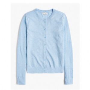 J Crew Classic Cardigan Light Blue Size Large